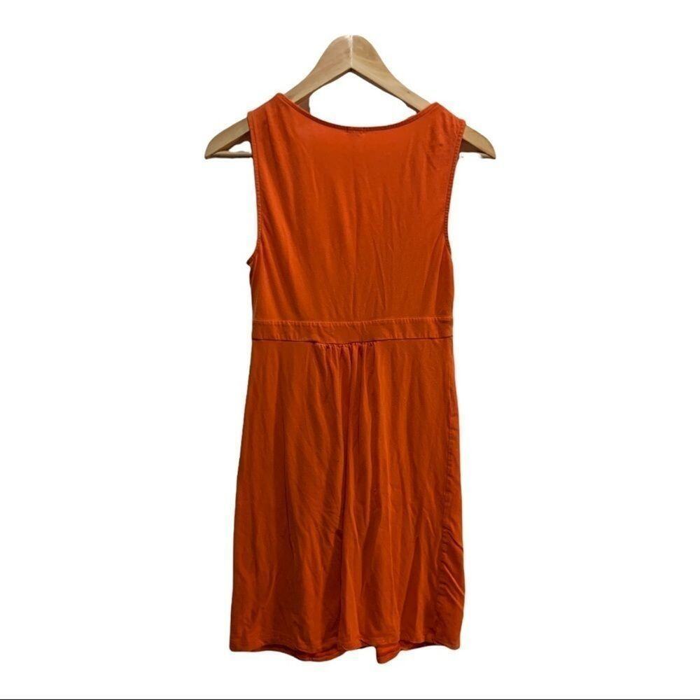 J. Crew orange gathered knit sleeveless sundress in Sz XS.